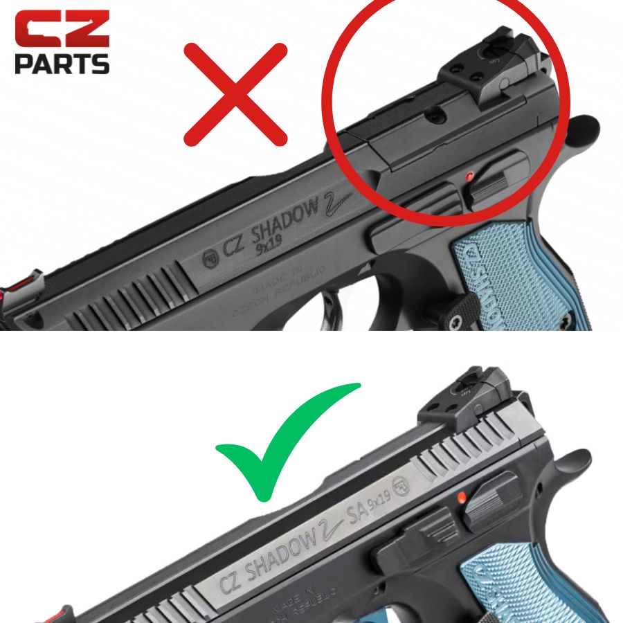 CZ Shadow 2, CZ 75 SP-01 Shadow attacco red dot | Shield RMSc impronta