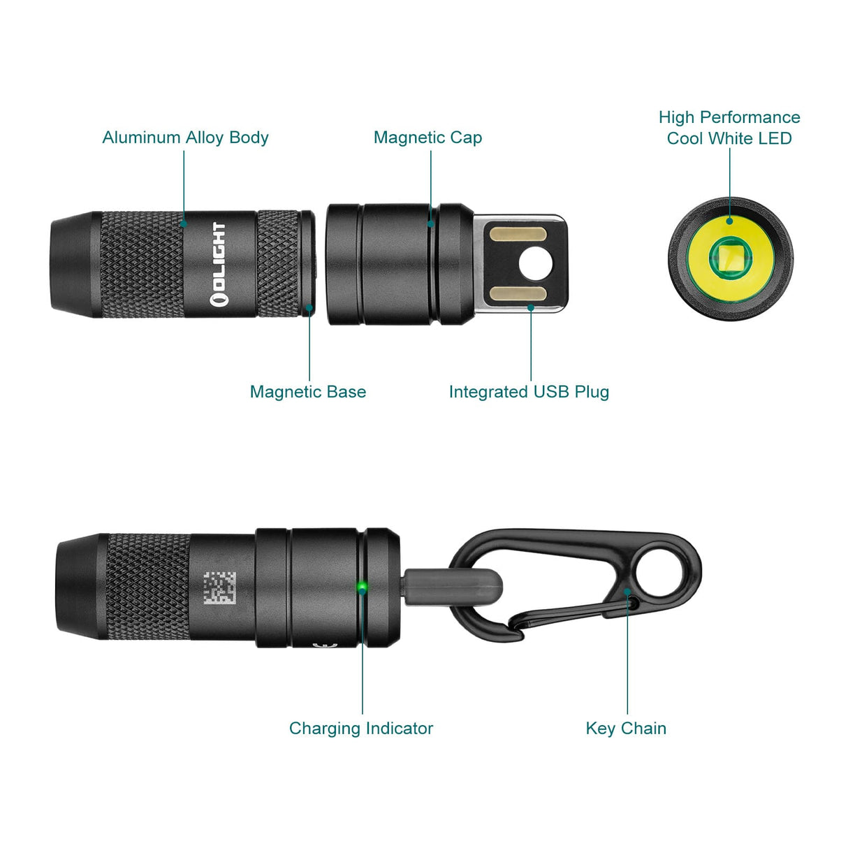 Olight imini 2 | mini torcia ricaricabile portachiavi | 50 lm