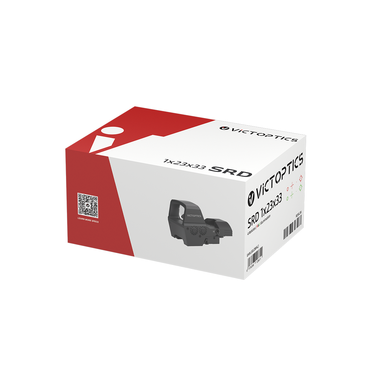 VictOptics SRD 1x23x33 red dot con quattro reticoli
