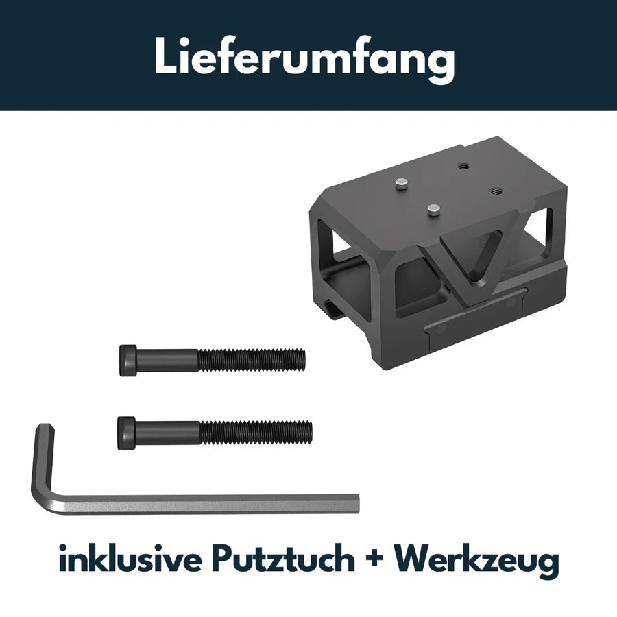 Picatinny attacco red dot con rialzo [32 mm] | C-More RTS impronta 