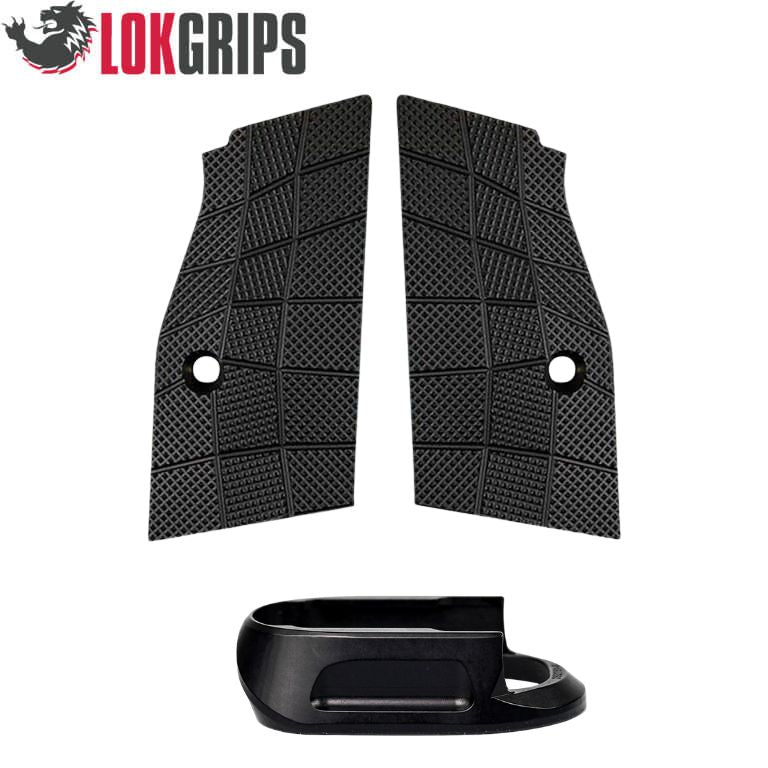 CZ Shadow 2 Compact & Carry short guancette alu & magwell alu | Gridlok_nero