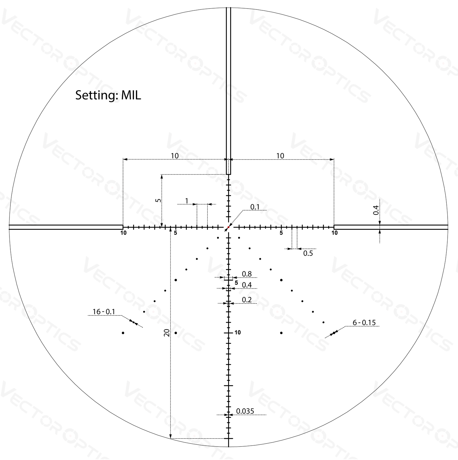 Vector Optics Veyron 4-16x44 IR Primo Piano Focale Illuminato cannocchiale Vector Optics