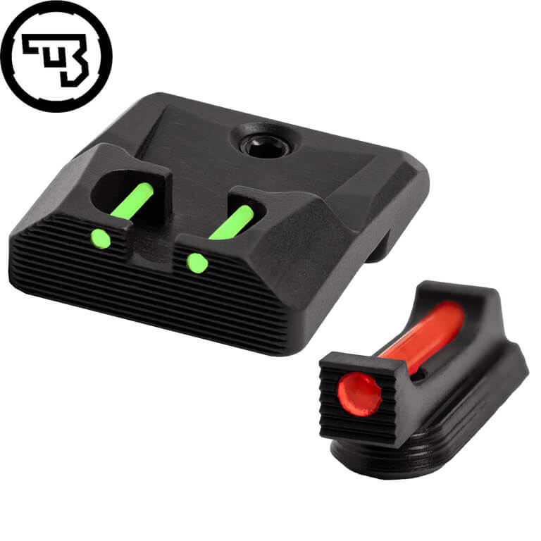CZ P-10 set mire fisse con fibre ottiche | tipo B