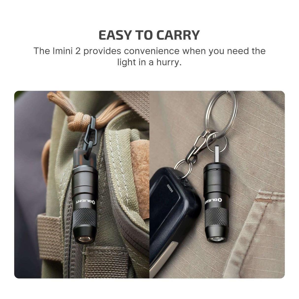 Olight imini 2 | mini torcia ricaricabile portachiavi | 50 lm