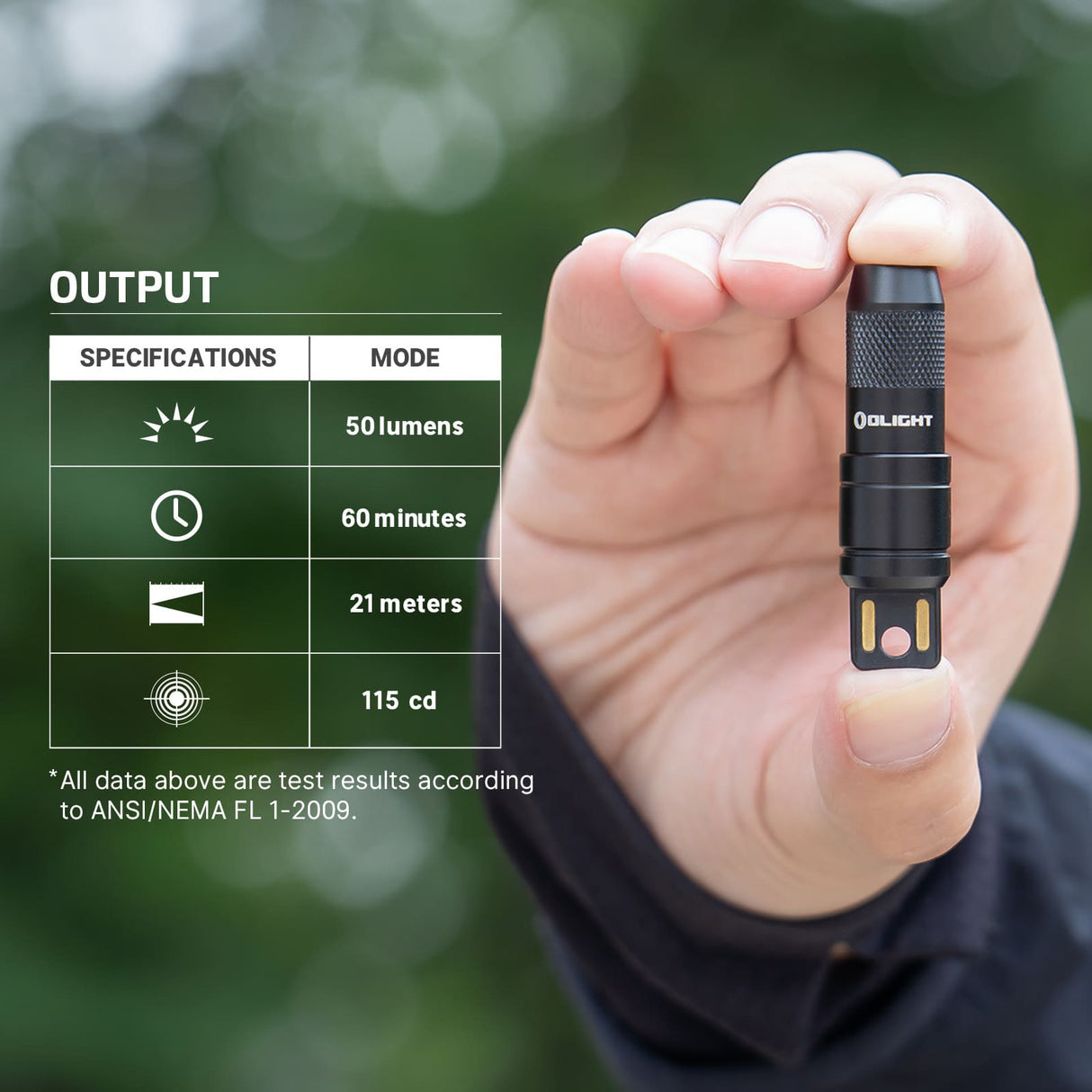 Olight imini 2 | mini torcia ricaricabile portachiavi | 50 lm
