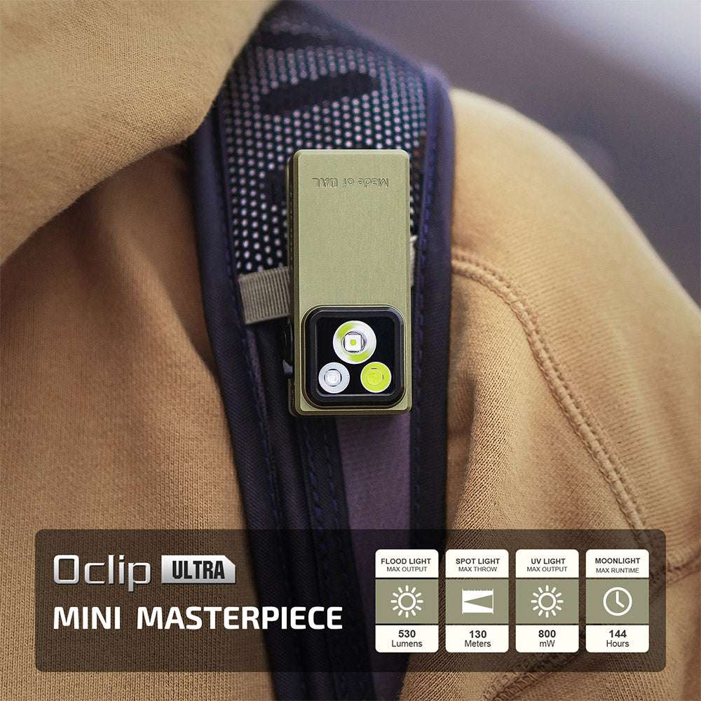 Olight Oclip Ultra | torcia EDC clip-on 3-in-1 | 530 lm