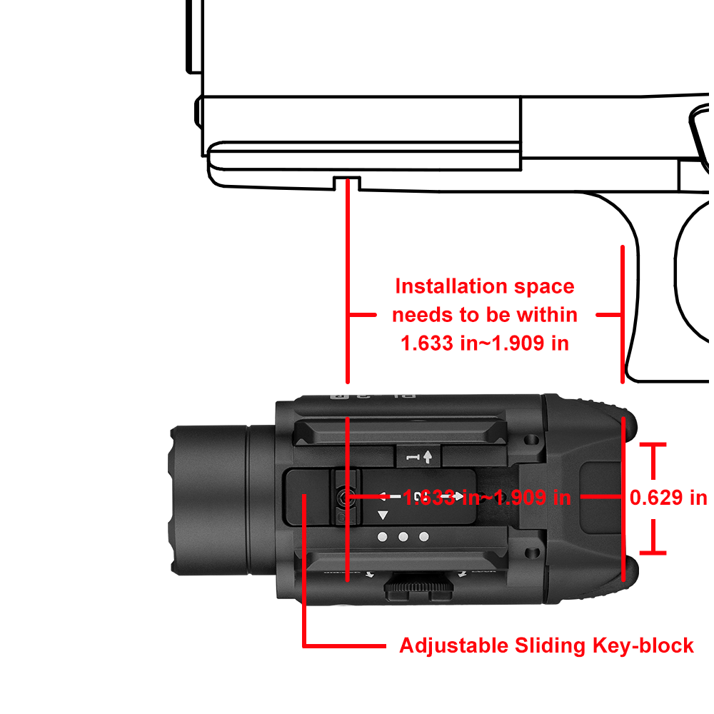 Olight PL-3R Valkyrie | torcia per pistola | 1.500 lm